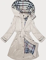 Dámská tenká parka s kapucí BH Forever light beige(1) (BH-2403)