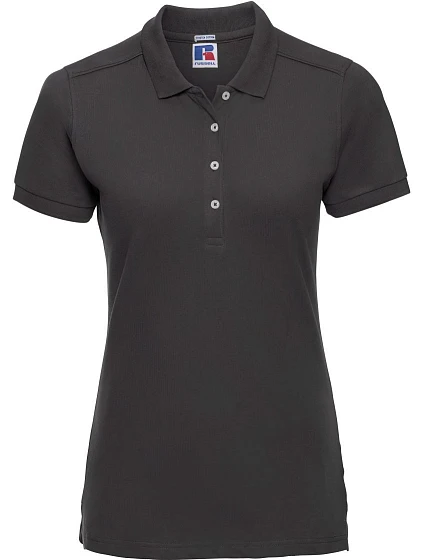 Russell Athletic 566F Dámské elastické piqué polo 10.566F black Russell Athletic 566F Dámské elastické piqué polo 10.566F black