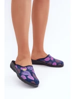 Pohodlné dámské pantofle s listy Inblu CU00005F tmavě modré