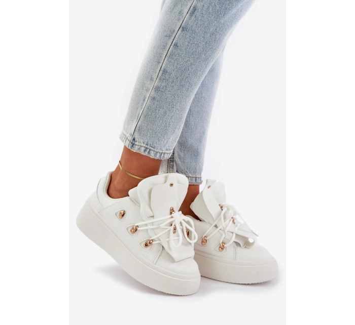 Dámské Tenisky Na Platformě Bílé model 21682857 - Boto