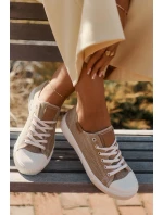 Dámské Textilní Tenisky Big Star RR274795 Béžové Dámské Textilní Tenisky Big Star RR274795 Béžové