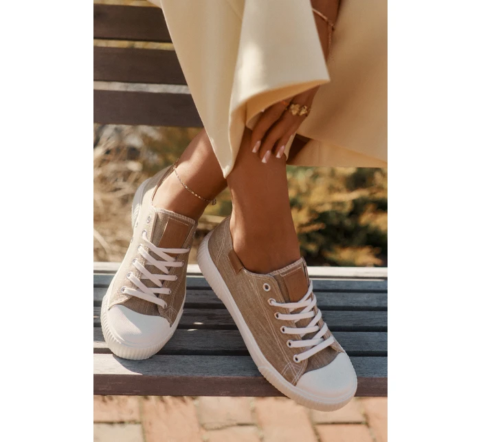 Dámské Textilní Tenisky Big Star RR274795 Béžové Dámské Textilní Tenisky Big Star RR274795 Béžové