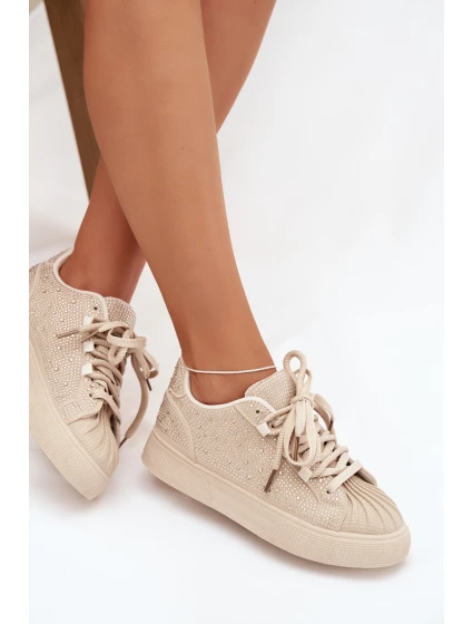 Ozdobené dámské tenisky béžové Calissea Ozdobené dámské tenisky béžové Calissea