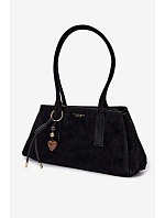 Eko semišová kabelka s přívěskem Černá model 22111620 - Flora&Co