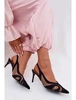 Dámské sandály na jehlovém podpatku Černé model 22103166 - Boto Dámské sandály na jehlovém podpatku Černé model 22103166 - Boto