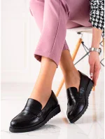 Pohodlné polobotky černé dámské bez podpatku Pohodlné polobotky černé dámské bez podpatku