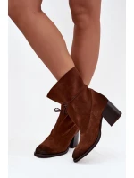 Boty na podpatku model 220703 Step in style Boty na podpatku model 220703 Step in style