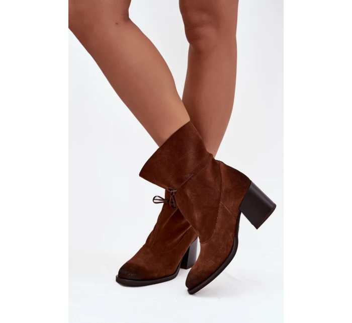 Boty na podpatku model 220703 Step in style Boty na podpatku model 220703 Step in style