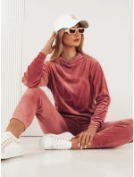 VIP PRIVATE dámská velurová souprava růžová FashionStreet AY0868