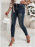 DENIMORI dámské džínové kalhoty s odřením modré FashionStreet UY2210