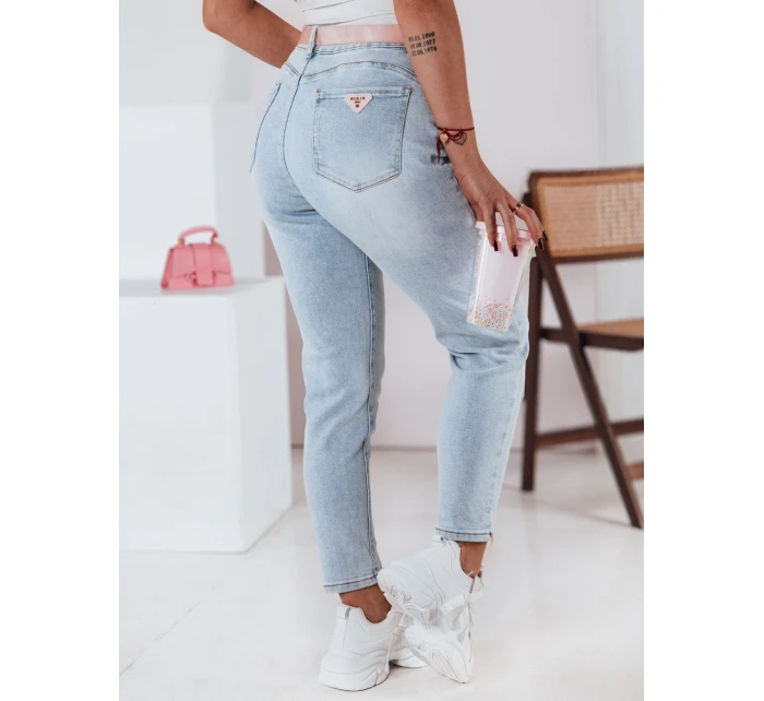 Dámské džínové kalhoty slim fit s páskem SLIMLOVE FashionStreet UY2346