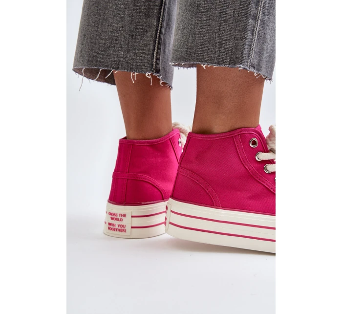 Dámské tenisky na platformě Fuksja Aineri Dámské tenisky na platformě Fuksja Aineri