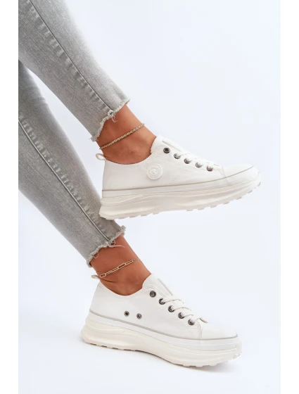 Dámské tenisky na masivní podrážce Big Star model 21653744 Bílé - Big Star Shoes Dámské tenisky na masivní podrážce Big Star model 21653744 Bílé - Big Star Shoes