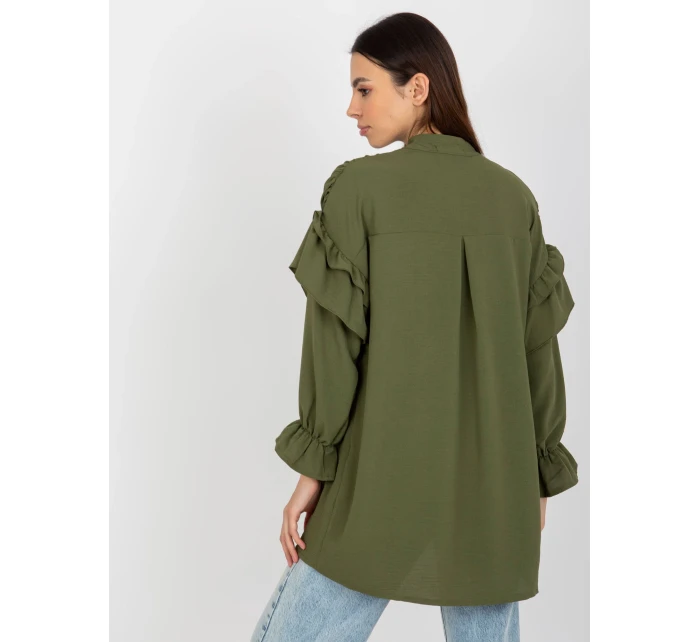 Dámská košile TW KS BI 2021745.13X khaki - FPrice