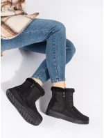 Výborné sněhule černé dámské bez podpatku Výborné sněhule černé dámské bez podpatku