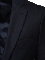 Pánské jednořadové sako v tmavě modré barvě FashionStreet MX0625