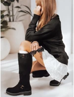 Dámské semišové černé boty FashionStreet ZY1219 Dámské semišové černé boty FashionStreet ZY1219