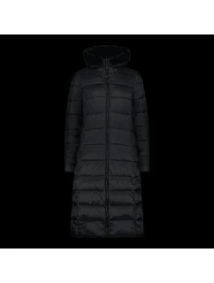 Dámský zimní dlouhý kabát CMP zateplená bunda s kapucí černá (34K0046F/U901)