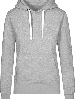 Promodoro 1781 Dámská mikina s kapucí "X.O" 40.1781 heather grey