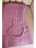 Dámská čepice s kapucí a pleteným model 21731164 světle fialová - K-Fashion Dámská čepice s kapucí a pleteným model 21731164 světle fialová - K-Fashion