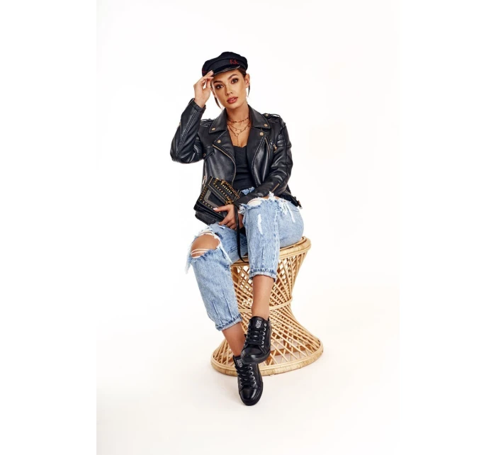 Dámské Tenisky Big Star Černé model 21525428 - Big Star Shoes Dámské Tenisky Big Star Černé model 21525428 - Big Star Shoes