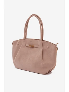 Shopper taška z imitace semiše Béžová Nellia