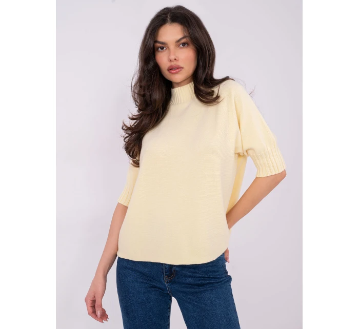 Sweter MI SW model 21808005 jasny żółty - FPrice Sweter MI SW model 21808005 jasny żółty - FPrice