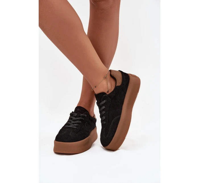 Dámské tenisky na platformě Big Star - černé Dámské tenisky na platformě Big Star - černé