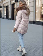 Dámská zimní bunda s kapucí TY4441 béžová - FashionStreet