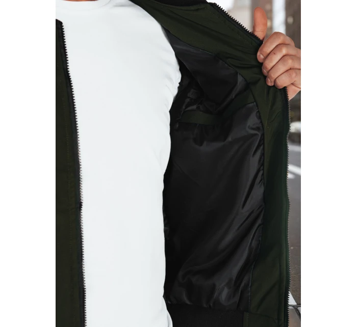 Pánská přechodná bunda bomber zelená FashionStreet TX5018