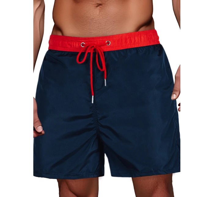 Pánské tmavě modré a červené plavecké šortky Dstreet model 21989717 - FashionStreet