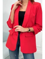 Sako s klopami elegantní červené Sako s klopami elegantní červené