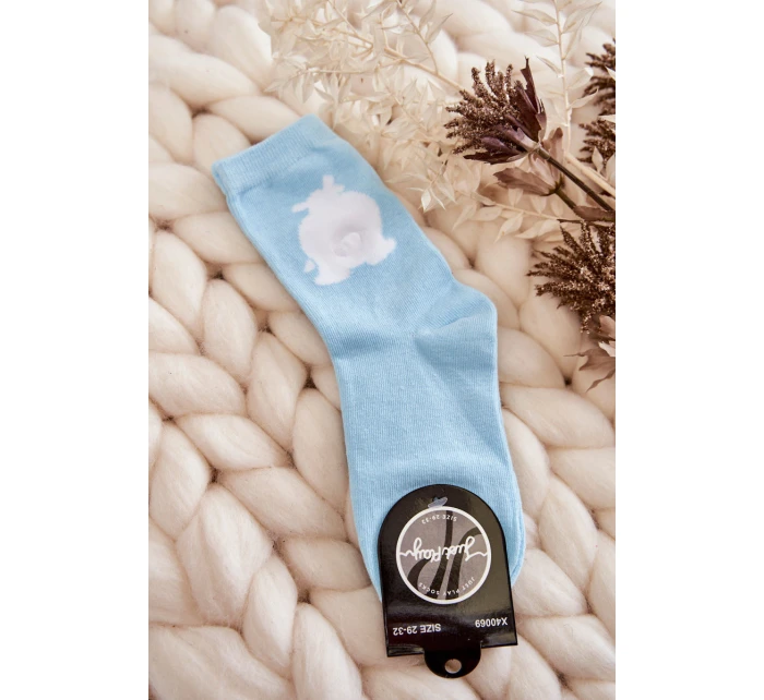 Mládež Bavlněné Ponožky bílé Medvídek máte Mládež Bavlněné Ponožky bílé Medvídek máte