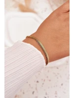 Dvojitý náramek ze nerezové oceli zlatý Dvojitý náramek ze nerezové oceli zlatý