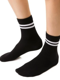 Chlapecké vzorované ponožky 014 BLACK 32-34