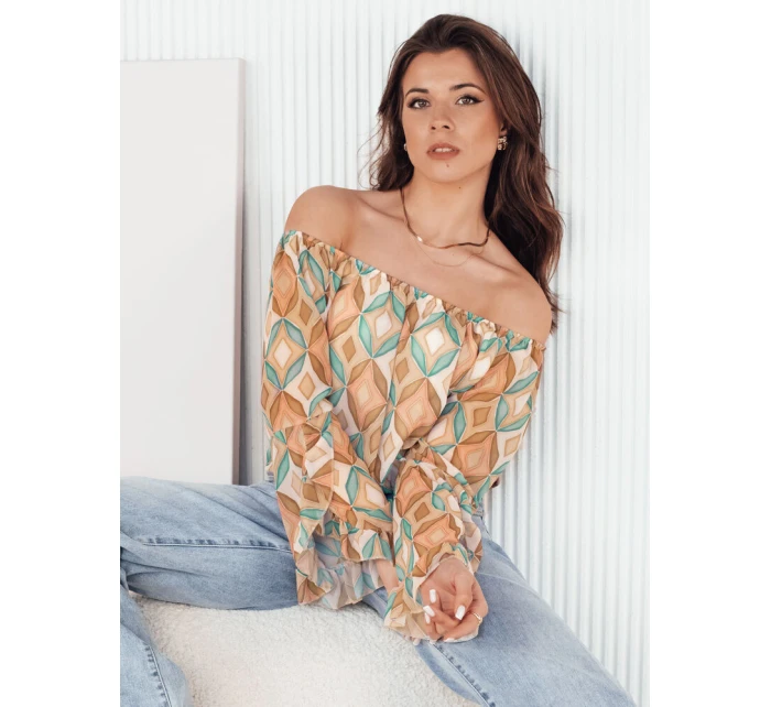 Dámská pruhovaná halenka hnědá Dstreet model 21974869 - FashionStreet Dámská pruhovaná halenka hnědá Dstreet model 21974869 - FashionStreet