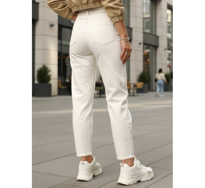 Dámské džíny mom fit s vysokým pasem světle béžové Dstreet model 21996022 - FashionStreet