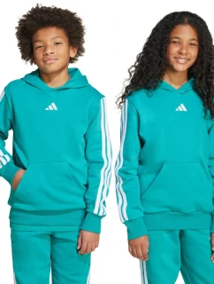 Dětská fleecová mikina adidas 3 Stripes 225 Turquoise JN2417