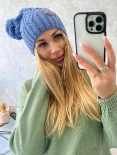 Fleecová čepice Paulina model 18750173 light denim - K-Fashion