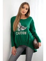 Dámská halenka s model 21138052 a nápisem Canyon zelený - K-Fashion