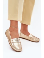 Dámské Eko Kožené Mokasíny Zlaté model 21701539 - Boto Dámské Eko Kožené Mokasíny Zlaté model 21701539 - Boto