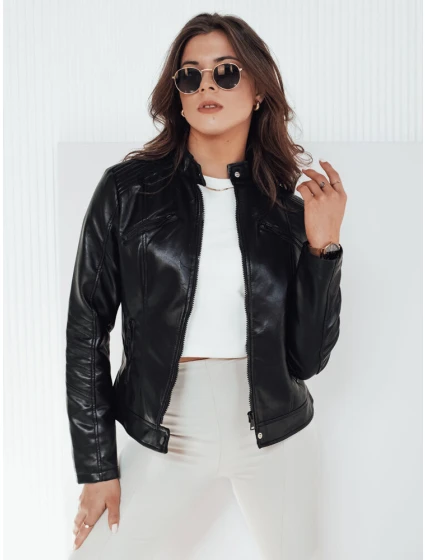 Dámská kožená bunda černá Dstreet model 21973150 - FashionStreet