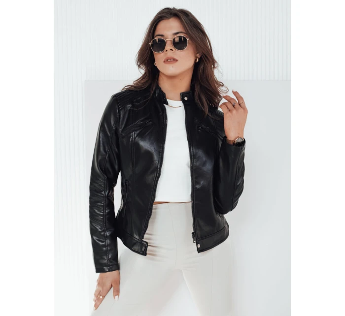 Dámská kožená bunda černá Dstreet model 21973150 - FashionStreet