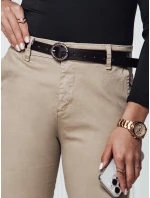 TRENDIOSS dámské kalhoty s páskem béžové FashionStreet UY2264