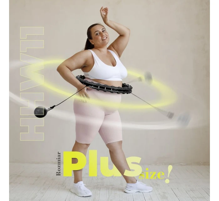 Hula Hop set HHW11 BLACK s výstupky a závažím + opasek BR163 BLACK PLUS SIZE HMS Hula Hop set HHW11 BLACK s výstupky a závažím + opasek BR163 BLACK PLUS SIZE HMS