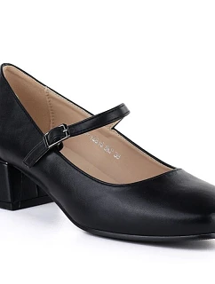 Dámská obuv na klínku s páskem černá Potocki model 22099449