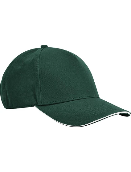 Beechfield B 825C 5 panelová kšiltovka sandwich EarthAware® 53.825C bottle green/white Beechfield B 825C 5 panelová kšiltovka sandwich EarthAware® 53.825C bottle green/white