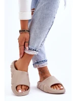 Dámské lehké pěnové pantofle Big Star LL274593 Béžové Dámské lehké pěnové pantofle Big Star LL274593 Béžové