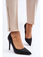 Lodičky zdobené flitry Černé model 21644908 - Boto