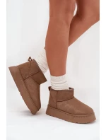 Dámské Sněhule Na Platformě Zateplené Kožíškem Khaki Vesirae Dámské Sněhule Na Platformě Zateplené Kožíškem Khaki Vesirae